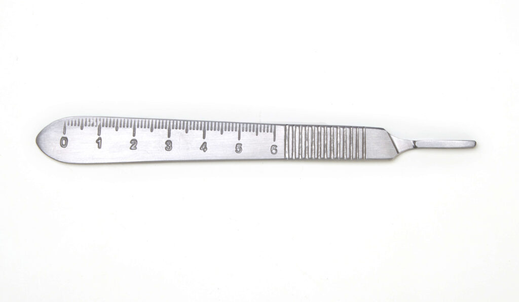 Scalpel Handle, Metric Scale, #3